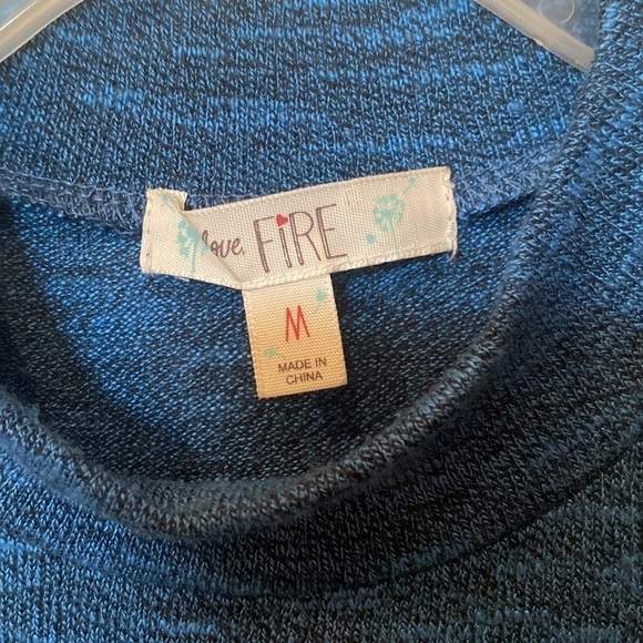 Love fire size M Mock mock turtleneck short sleeve sweater type top - Picture 3 of 6